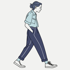 Casual Outfit with Shirt and Pants – Vector Illustration