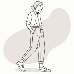 Casual Outfit with Shirt and Pants – Vector Illustration