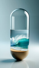 Ocean Ecosystem Capsule - Underwater Coral Reef in Glass Pill