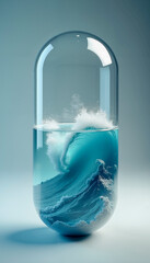 Ocean Ecosystem Capsule - Underwater Coral Reef in Glass Pill