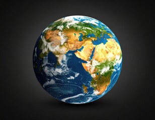 Earth globe, detailed view (2)