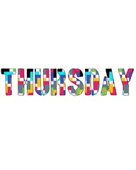 A vibrant, multicolored depiction of the start of the week.