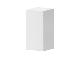 High quality white cardboard box, transparent background