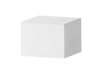 High quality white cardboard box, transparent background