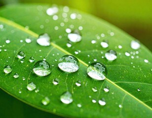 Close-up of water droplets on a leaf