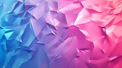 Obraz premium Abstract Polygonal Surface Background with Geometric Shapes in Blue and Pink