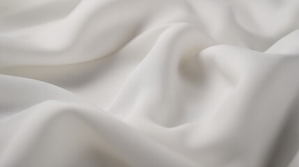 Obraz premium Textured white fabric with soft, rolling folds creating a smooth, luxurious surface