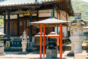 shikoku, JAPAN - may 2 2025 Tenno Temple No. 79 in the Shikoku Pilgrimage