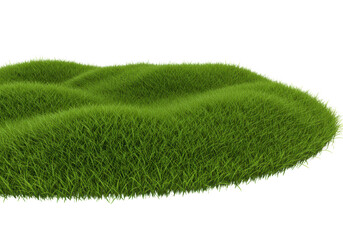 A vast field of vibrant, fresh green grass with natural, undulating surface and sharp, detailed blades, isolated against an immaculate, transparent background with ample copy space, evenly lit by