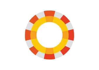 Obraz premium Lifebuoy ring Vector, Lifebuoy ring Icon Illustration