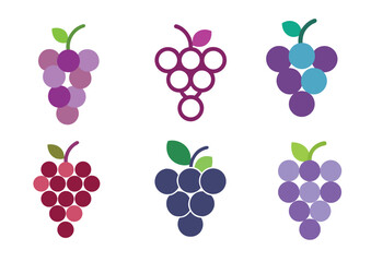Grapes Vector, Grapes Icon Set