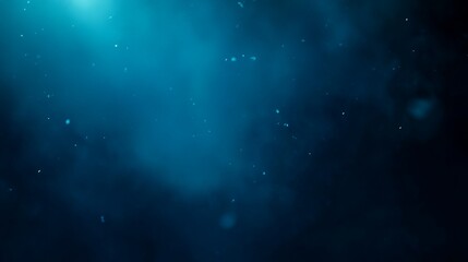 Abstract Blue Underwater Scene with Light Rays and Floating Particles