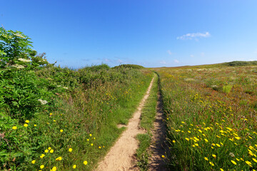 GR21 Hiking trail in Etretat coast