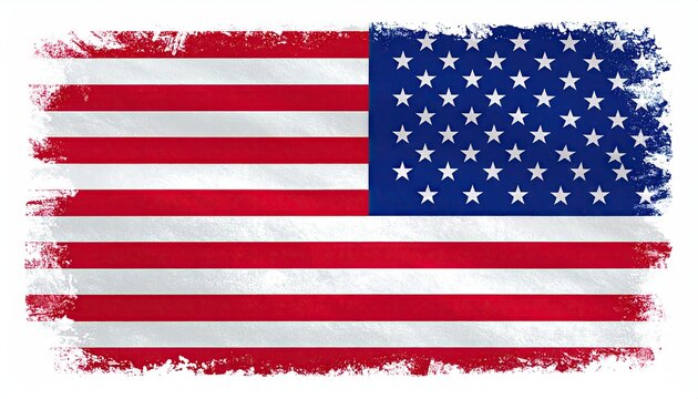 Grunge US flag - Powered by Adobe