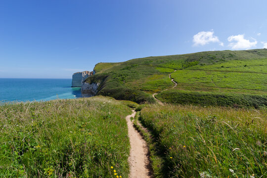 GR21 Hiking trail in Etretat coast