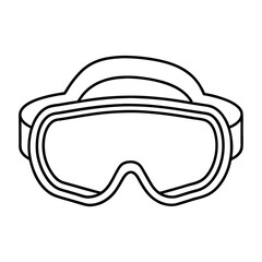 Clean VR Headset Design with Smooth Lines for Banner or Advertisement