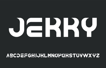 JERRY, Futuristic Rounded Display Font for Logo and Game Design