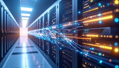 Server room interior with glowing fiber optic cables (1)