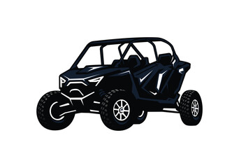 UTV offroad adventure vector illustration, UTV graphic design art