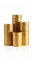 Stacks of gold coins