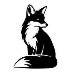 Obraz premium Elegant Fox Vector Illustration - Wildlife, Design, and Creative Concepts for Graphics and Branding