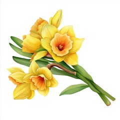 Fototapeta premium A vibrant bouquet of yellow daffodils showcasing nature's beauty and spring elegance.