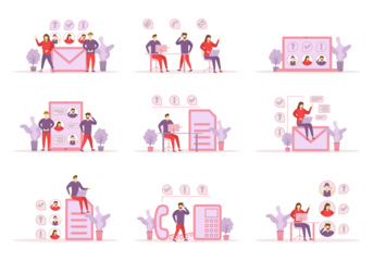 PNG assistant support client service operator call business telemarketing helpline marketing online sale adviser communication headset microphone team talking earphones phone center manager office com