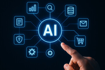Ai artificial intelligence machine learning deep learning technology innovation concept digital