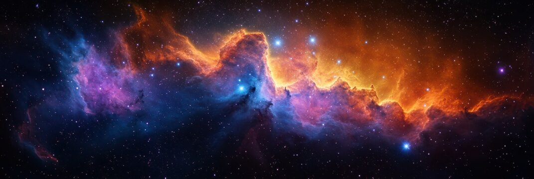 Stunning cosmic layout featuring vibrant colors and intricate patterns of space