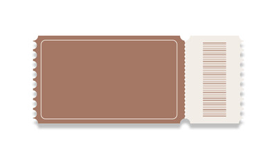 Ticket template on white background.