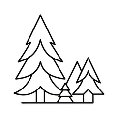 Fototapeta premium Happy family camping adventure in a pine forest with tent and campfire