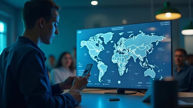 Innovative globalization of education drives digital learning ecosystems and international academic partnerships that reshape traditional classrooms into dynamic virtual hubs in  Photo Stock  Concept 