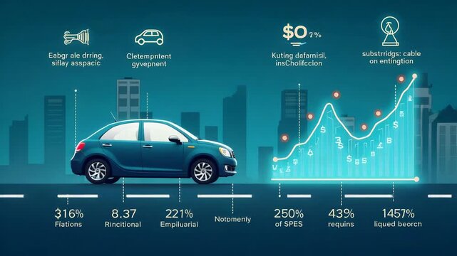 Electric Vehicle Subsidies: Infographics & Digital Visualizations Showcasing Government Support for EV Adoption - High Quality Stock Photo