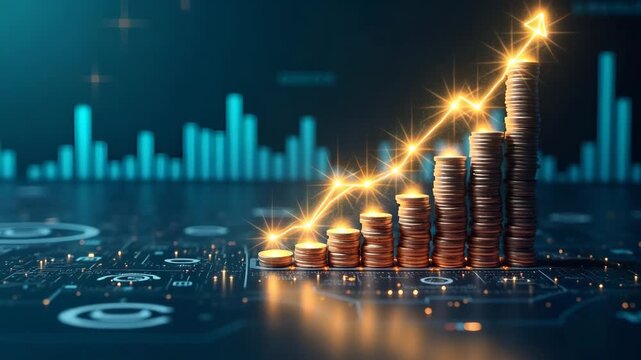 Comprehensive Economic Market Analysis: Financial Evaluation, Market Dynamics, Industry Trends & Strategic Forecasting - Stock Photo Concept with Left Space
