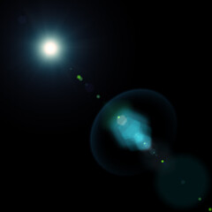 A celestial dance of light a vibrant star illuminating the night its cosmic rays cascading in radiant beams against deep