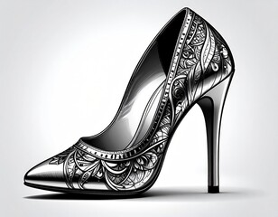 Elegant black high heel shoe (1)
