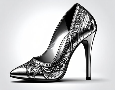 Elegant black high heel shoe (1)