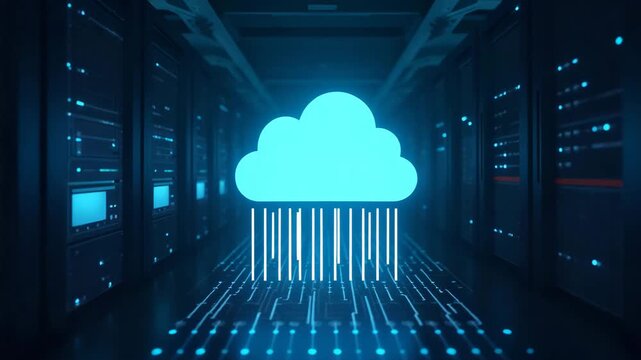 High efficiency cloud server infrastructure providing secure hosting scalable virtual environments and optimized computing power for enterprise grade digital services. in  Photo Stock  Concept  and em