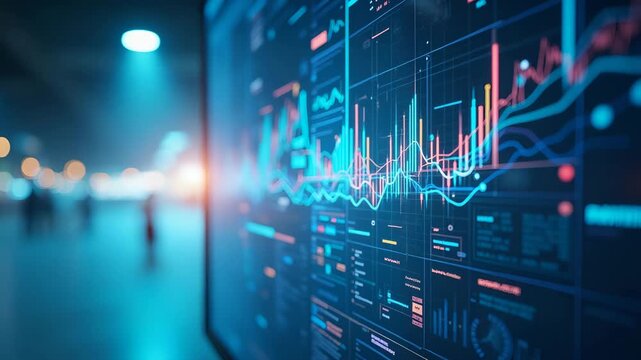 Strategic Mid-Year Business Growth Plans: Leveraging Dynamic Photo Stock Visuals & Data Analytics for Corporate Expansion & Innovation - Empty Space for Customization