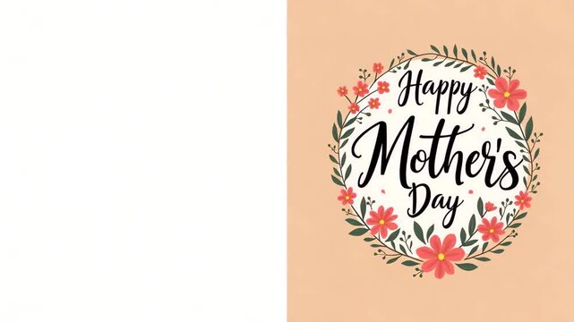 Elegant Hand Lettering Mother's Day Card Design with Artistic Illustrations and Inspirational Messages - Premium Digital Photo Stock
