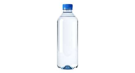 Naklejka premium A clear plastic bottle filled with refreshing, transparent water, transparant background