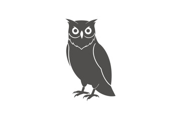 Minimalist Owl Silhouette Vector design