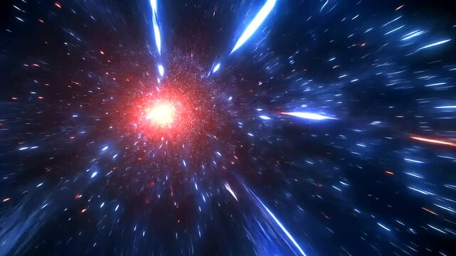 Warp Speed Through a Stunning Starfield, Cosmic Journey and Space Exploration