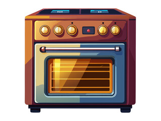 Obraz premium vector of Modern electric oven isolated on white background. Front view of the picture...
