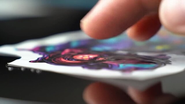 Applying sticker