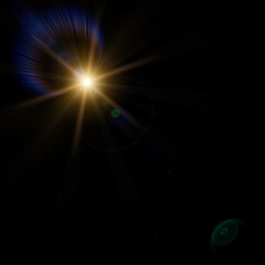 Emerging starburst igniting hope and future prospects amidst a night of endless discovery focused abstract light source