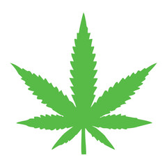 Cannabis Leaf Vector Illustration Marijuana Hemp Legalization Symbol