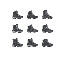 set of black shoes