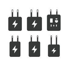 vector charger icons set