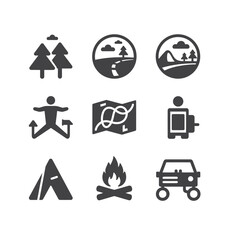 transportation icons set vector